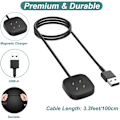 Miniatyrbilde 3 av 5: Lader for Fitbit Sense/Sense 2/Versa 3/Versa 4, Erstatningsladekabel Magnetisk Dokkestasjon for Fitbit Sense 1/2, Versa 3/4 Smartklokke