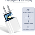 Miniatyrbild 2 av 5: Snabbladdare för iPhone 20W Väggladdare med USB C till Lightning-kabel 1.8m, Typ C Laddningsadapter Kub