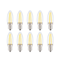 Pikkukuva 2 / 8: 10 kpl E12 Pitkät Filamentti Pienet LED-Lamput Himmennettävä Lamppu 1,5W AC110V Kotivalaistukseen 0.1