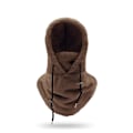 Miniatyrbild 1 av 2: Sherpa Hood Skidmask Vinter Balaclava Dragsko Vindtät Justerbar Varm Huva Överdrag Mössa Kepsscarf Dark Brown