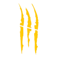 Miniatyrbillede 1 af 5: Monster Claw Scratch Marks Auto Forlygte Dekal Bil-Styling Auto Mærkater Dekor Yellow 0.02