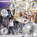 Pikkukuva 8 / 10: Disco-palloilmapallot 70-luvun teemadiscojuhliin VÄRI 10 VÄRIÄ Color 10 Color 10
