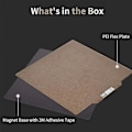 Miniatyrbillede 3 af 3: Dobbeltsidet Pei Fjederstålplade Tekstureret 235mm Belægning Magnetisk Base 3d Printerdele Til 3 Pro