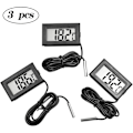 Miniatyrbild 1 av 5: Sats med 3 LCD-akvarietermometrar, digital termometer