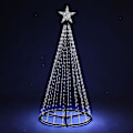 Miniatyrbillede 2 af 5: Julgran i kegleform med LED-lys, stjerne, julepynt, indendørs og udendørs gran Multi Colour Multi Colour 5FT