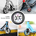 Miniatyrbillede 5 af 5: 2 stk. 110mm Scooterhjul Pu Hjul Tykke Stunt med Lejer (Sort)