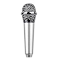 Miniatyrbillede 2 af 3: Mini bærbar vokal/instrumentmikrofon til vokal silver