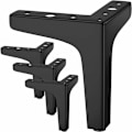 Miniatyrbillede 1 af 5: Sæt med 4 møbelben, der kan bære op til 600 kg, 17 cm moderne metal trekantbordben, hårnålsmøbelben til skab, sofa, sort ( cm) cm 10