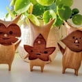 Miniatyrbild 5 av 5: Trä Korok Staty Dekoration Spel Älskare Zelda C