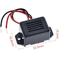 Pikkukuva 2 / 3: ECI ElectroSuppliers Hälytys Summeri DC 12V 85dB Mini elektroninen hälytyssummeri