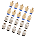 Miniatyrbillede 4 af 8: 20 stk PC4 M10 han lige pneumatisk forbindelse PC4 M6 Hurtig montering