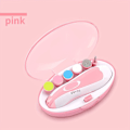 Miniatyrbilde 2 av 7: 1 stk. elektrisk neglesliper for baby, multifunksjonell neglesaks for barn, neglepolering for nyfødte Pink