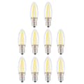 10 st E12 Långa Glödtråds LED-lampor Dimbara 1,5W AC110V för Hembelysning 0.1