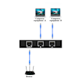 Miniatyrbild 8 av 8: 1000 Mbps 2-i-1 Tvåvägs Ethernet-adapter RJ45 Splitter La in 1