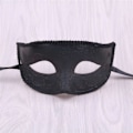 Miniatyrbillede 1 af 5: Maske til par - Venetiansk kvinde - Blonder - Mænd - PP Cosplay - Sort - ONESIZE - Sort Black ONESIZE