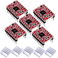Miniatyrbild 5 av 5: A4988 Stepper Motor Driver Modul 5 st Stepper Motor Driver Modul med kylfläns för RepRap 3D-skrivare