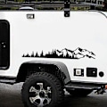 Miniatyrbillede 2 af 3: Par RV Side Body Window Bumper Træ Dekal Mærkat til Bil Rv Lastbil Sort