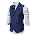 Pikkukuva 2 / 7: Miesten puvun liivi, muodollinen liivi tweed-alkukirjaimella