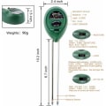 Miniatyrbilde 5 av 5: Jordtestsett, 3 i 1 jordtester fuktighetsmåler, lys- og pH-syretester, for blomster/gress/planter/hage/gård/plen (ingen batteri nødvendig)