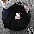 Miniatyrbild 2 av 5: Cartoon Sanrio Hello-kitty söt huvtröja för kvinnor koreanska flickor mode tröja vår och höst modell kläder casual långärmad XL XL pink