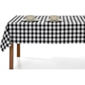Miniatyrbild 1 av 5: Rektangulär Gingham Plaid Duk, Tvättbar, Perfekt för Inomhus och Utomhus, Idealisk för Picknickar och Utomhusfester (140 x 180, Svart)