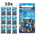 Miniatyrbilde 2 av 2: Renata zA 675 høreapparatbatterier 650 mAh 1,4 V Pakke med 60