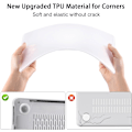 Miniatyrbilde 5 av 7: Etui kompatibel med Macbook Air 13 tommer M1 A2337 A2179 A1932, utgitt 2021-2018 Frosted Clear