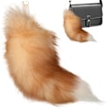 Miniatyrbillede 2 af 5: Falsk rævehale, 40 cm dyrehale, fluffy kunstig pels hale, realistisk rævehale, nøglering, pung dekoration rævehale, rollespil, gylden