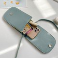 Miniatyrbild 3 av 5: PU mobiltelefonväska enkel mode casual axelväska