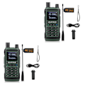 Pikkukuva 2 / 4: 1/2/3 UHF/VHF langaton taajuuskopiointi kädessä pidettävä radiopuhelin Vihreä Green 2 Set