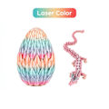 Miniatyrbild 6 av 8: 3D-tryckt laser drakeägg med 12\" flexibel drakefidget leksaksfigur däck Laser Colorful