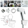 Miniatyrbilde 9 av 10: Dusjhode Toalett Bidet Sprøyte Håndholdt Kran SET 2