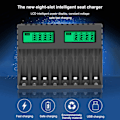 Miniatyrbillede 3 af 10: Batterioplader AA/AAA Digital Display Batterier Opladning Bærbar Rejsebureau Omvendt Polaritet for Beskyttende Opladning