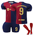 Miniatyrbild 1 av 2: 2024-2025 Barcelona Home barnfotbollströja nr 9 Lewandowski 16