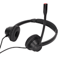 Miniatyrbilde 8 av 8: 2,5 mm forretningsheadset Binaural kablet headset med HD-mikrofon for hjemmekontor Call Center Telemarketing