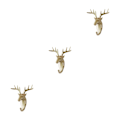 Miniatyrbillede 4 af 5: 1/2/3/5 Robust og holdbar dyrehoved nøglekrog til enkelt gylden (hjort) golden (deer) 3 Sets