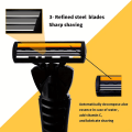 Miniatyrbilde 4 av 9: Herre 3-lags Razor Blade Manuell barbering for menn Erstatt hode Komfortable barberblader 6 Blades