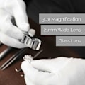 Miniatyrbilde 4 av 5: Juvelerlupe - 30 x 21mm Glassforstørrelsesglass Forstørrelsesglass