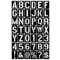 Pikkukuva 1 / 5: 42 kpl kirjainnumerosymboli-maalauksen sabluunaembossing