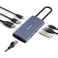 Pikkukuva 5 / 7: Vaaleanpunainen USB C -keskitin 9-in-1 alumiininen USB C -telakka 4K + USB + RJ45 + + PD 100W 9 portin sovitin 9-in-1 Type C -keskitin
