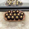Miniatyrbillede 5 af 5: 12-pak LED sort lys, batteridrevne fyrfadslys, sort fla[qb]