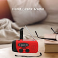 Miniatyrbild 3 av 5: Handvevradio, Handvevradio AM/FM NOAA 3 Laddningsmetoder 1200mAh Powerbank Nödväderradio