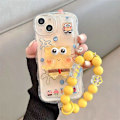 Pikkukuva 1 / 3: Yhteensopiva söpö iPhone-kotelo Kawaii-tyylillä, telineellä ja riipuksella, sarjakuvamainen läpinäkyvä pehmeä TPU-puhelimen suojakotelo Spongebob Spongebob iPhone X/XS