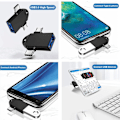 Pikkukuva 2 / 7: 2-in-1 Micro USB/USB-C - USB 3.0 -sovitin kaapelilla (2-pakkaus), Seminer USB C - USB -sovitin, Micro - USB -muunnin A -sovitin, musta
