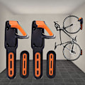Miniatyrbillede 1 af 5: Cykelholder, Gummibelagt Væghængt Cykelstativ, Til 2 Cykler