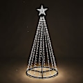 Miniatyrbillede 5 af 5: Julgran i kegleform med LED-lys, stjerne, julepynt, indendørs og udendørs gran Multi Colour Multi Colour 5FT