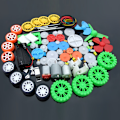 Miniatyrbillede 1 af 8: 112 stk. DC-motorsæt Elektrisk minımotor med plastgear Motor monteringsbeslag Akselpropel til DIY-videnskabsprojekter