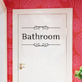 Pikkukuva 5 / 5: Vinyyli seinätarra DIY irrotettava WC ja kylpyhuoneen seinätarra WC-kyltti ovi A