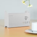 Miniatyrbilde 1 av 5: Trådløs Wifi-ruterhylle Oppbevaringsboks Veggmontert ABS-organisator Grey