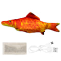 Miniatyrbild 1 av 9: Fladdrande Fisk Rörlig Fisk Plyschleksak med Ljus och Ljud Realistisk Fladdrande Fisk Vagglande Fiskleksaker Rörelse Katt Leksak Pointless Red Carp